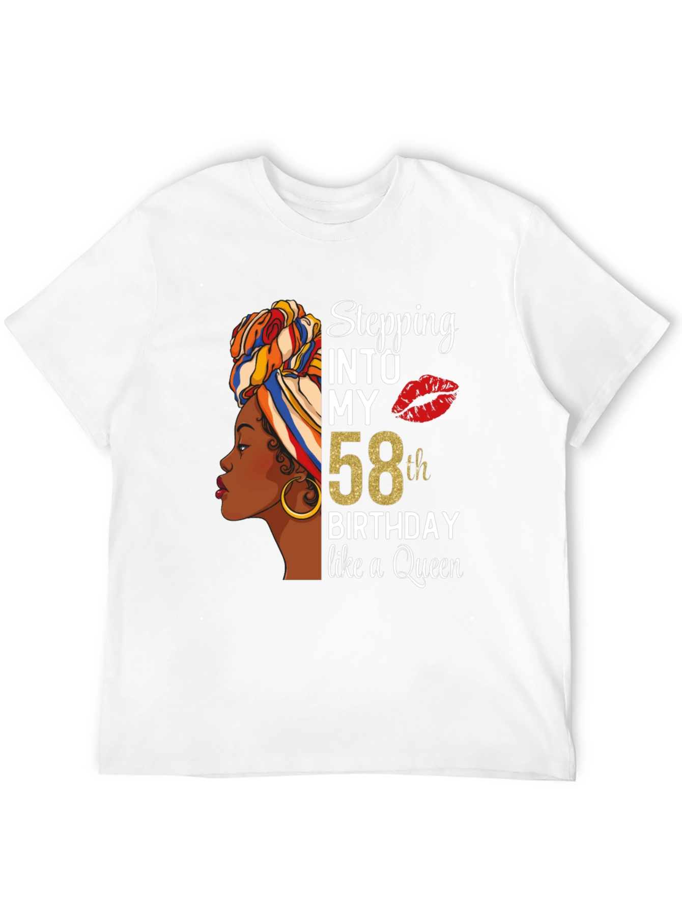 Stepping Into My 58th Birthday Queen T-Shirt