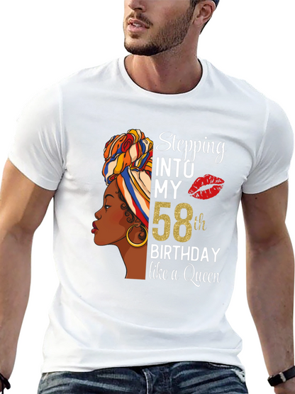 Stepping Into My 58th Birthday Queen T-Shirt