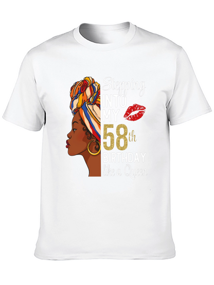 Stepping Into My 58th Birthday Queen T-Shirt