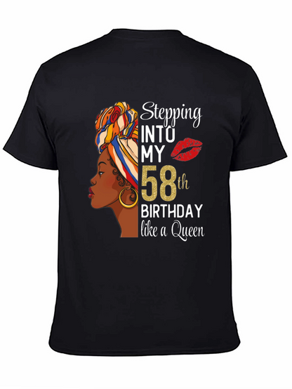 Stepping Into My 58th Birthday Queen T-Shirt