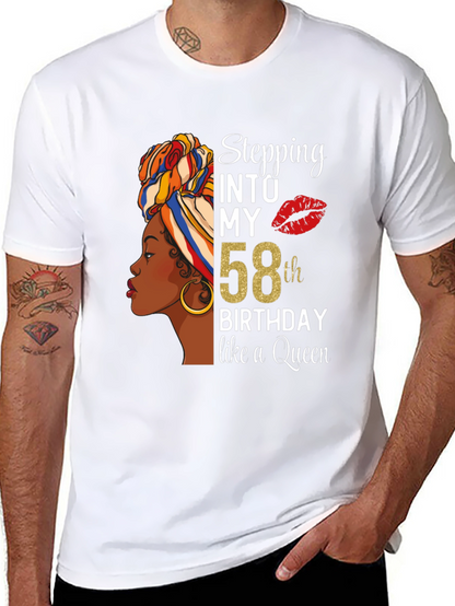 Stepping Into My 58th Birthday Queen T-Shirt