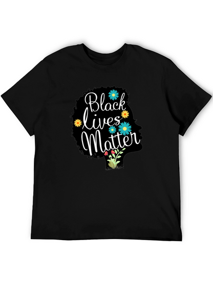 Black Lives Matter Floral Afro Tee