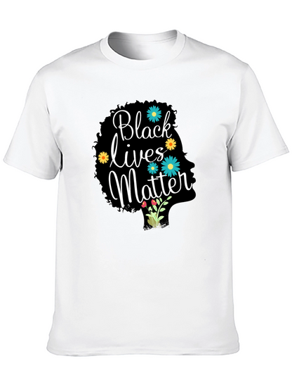 Black Lives Matter Floral Afro Tee