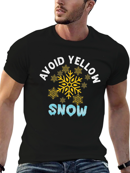 Avoid Yellow Snow Black Graphic Tee