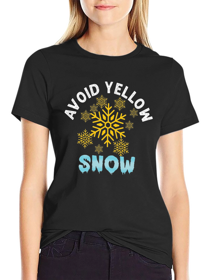 Avoid Yellow Snow Black Graphic Tee