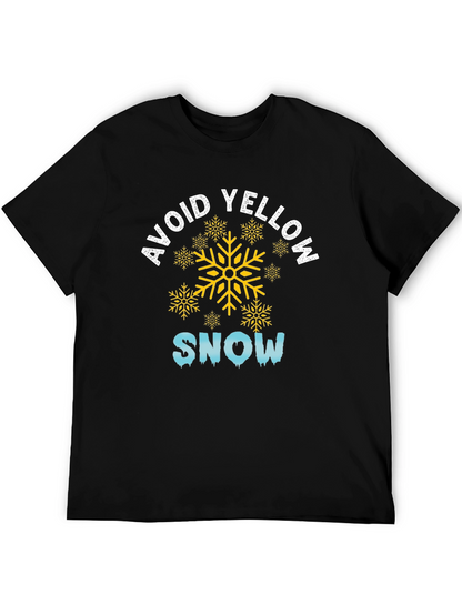 Avoid Yellow Snow Black Graphic Tee