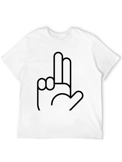 Black Graphic Tee - Shocking Hand Gesture Design