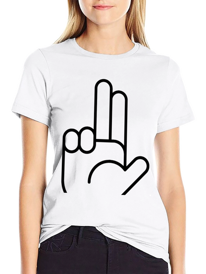 Black Graphic Tee - Shocking Hand Gesture Design