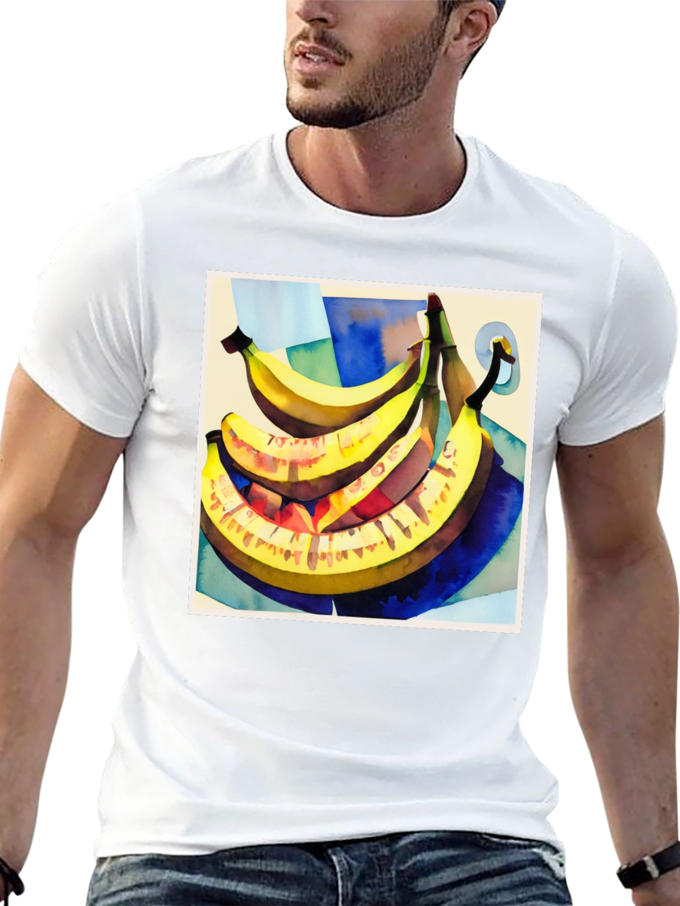 Banana Art Graphic Tee - Stylish Fruit Lovers T-Shirt