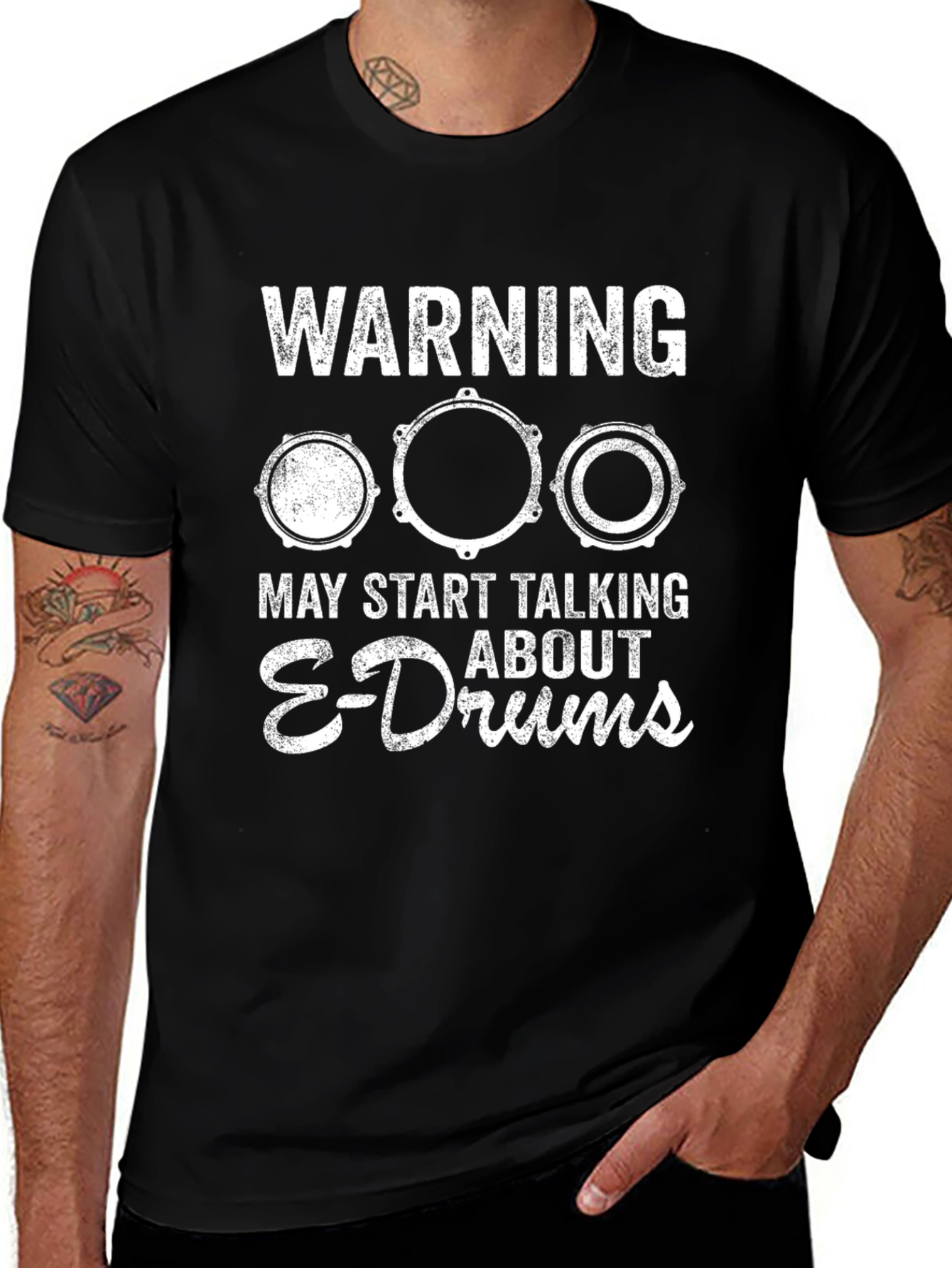 Warning May Start Talking About E-Drums T-Shirt