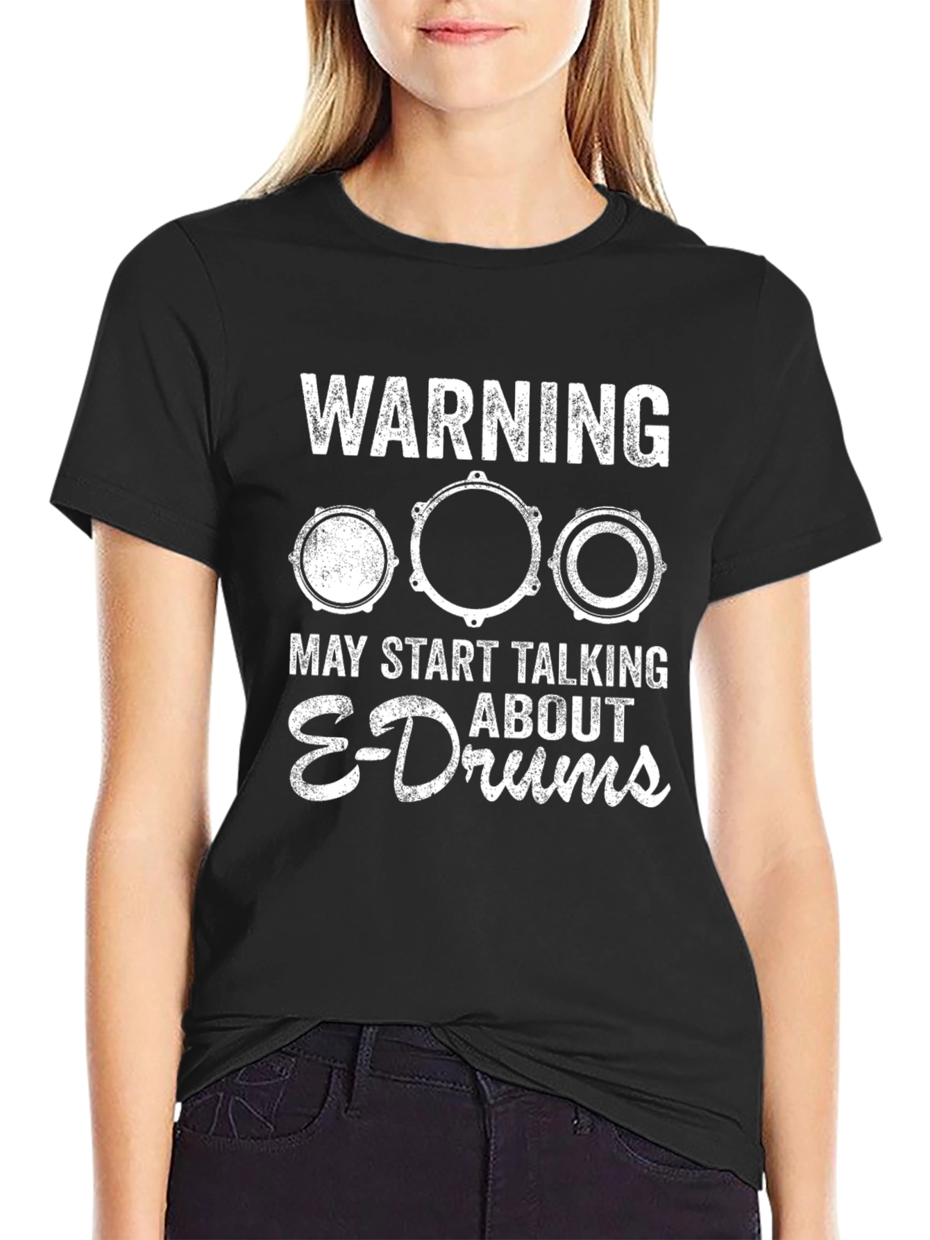 Warning May Start Talking About E-Drums T-Shirt