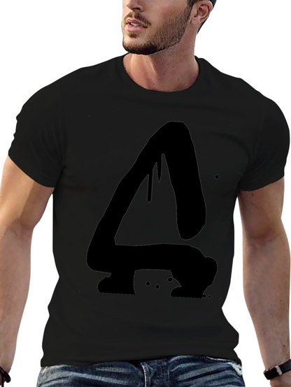 Abstract Dripping A Black Graphic T-Shirt