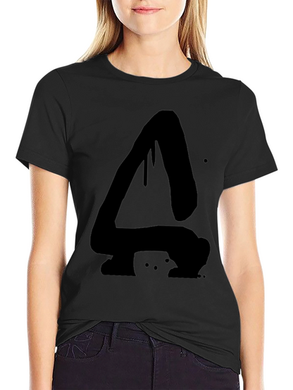 Abstract Dripping A Black Graphic T-Shirt