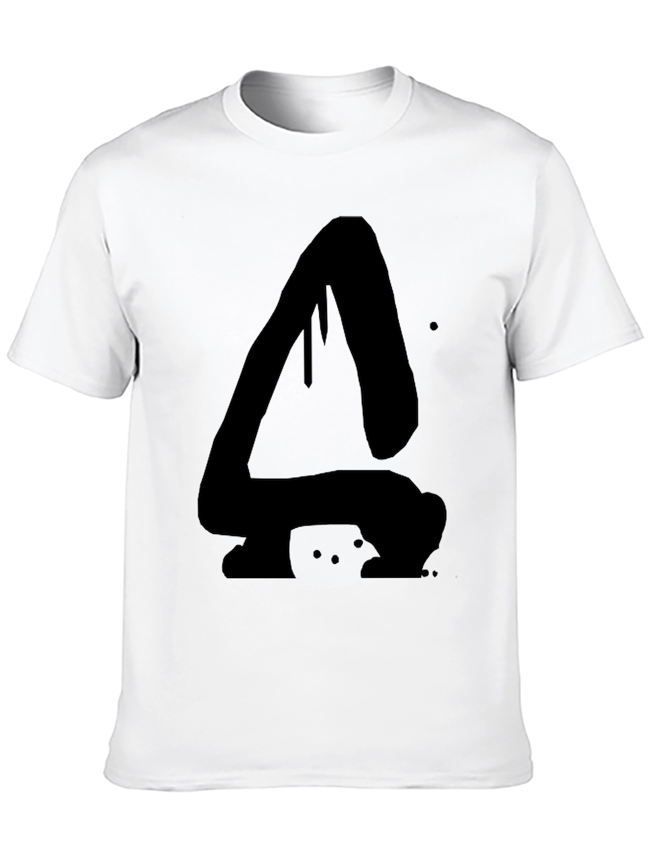 Abstract Dripping A Black Graphic T-Shirt