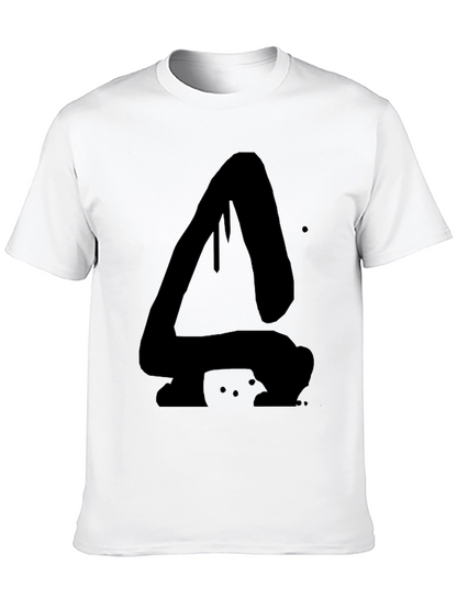 Abstract Dripping A Black Graphic T-Shirt
