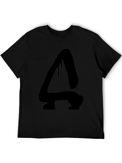 Abstract Dripping A Black Graphic T-Shirt