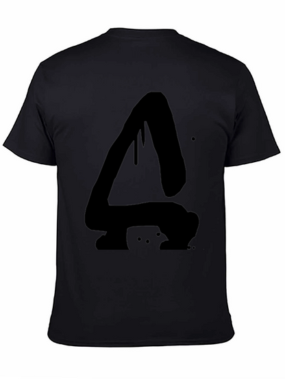 Abstract Dripping A Black Graphic T-Shirt