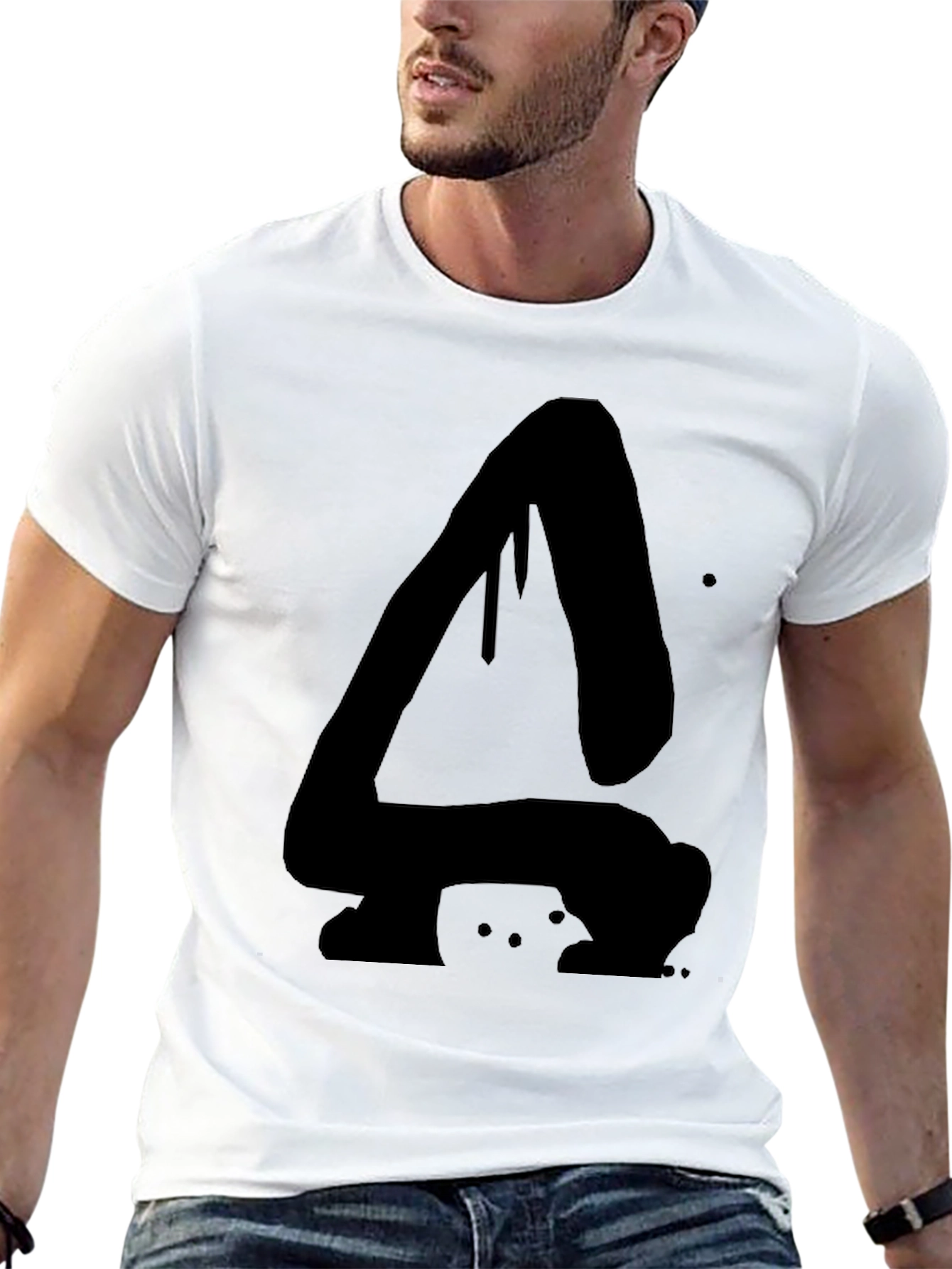 Abstract Dripping A Black Graphic T-Shirt