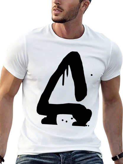 Abstract Dripping A Black Graphic T-Shirt