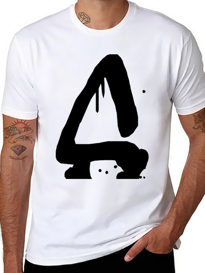 Abstract Dripping A Black Graphic T-Shirt