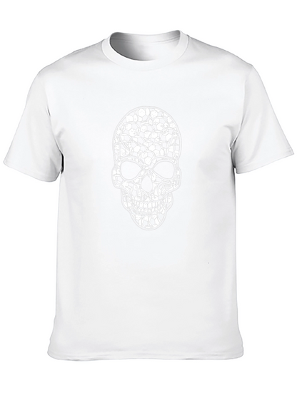 Soccer Ball Skull Graphic T-Shirt - Black
