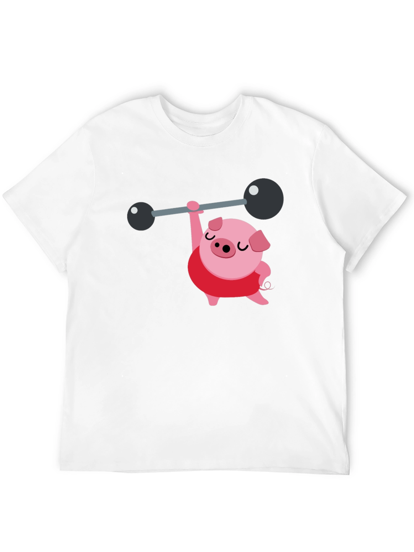 Weightlifting Pig Black T-Shirt