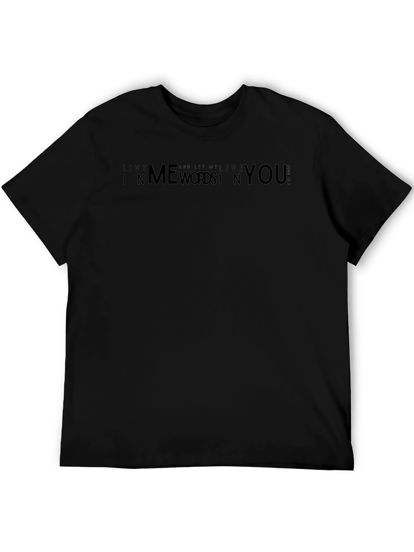 Black Graphic Print Crew Neck T-Shirt