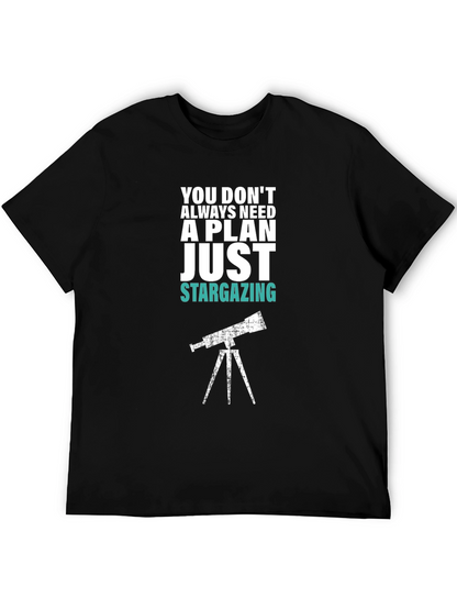 Stargazing Graphic Tee - Mens Black T-Shirt