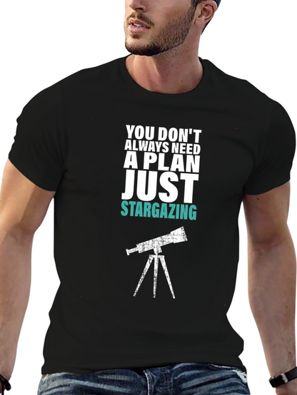 Stargazing Graphic Tee - Mens Black T-Shirt