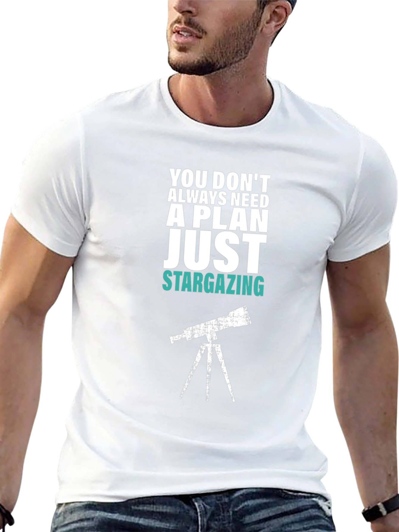 Stargazing Graphic Tee - Mens Black T-Shirt