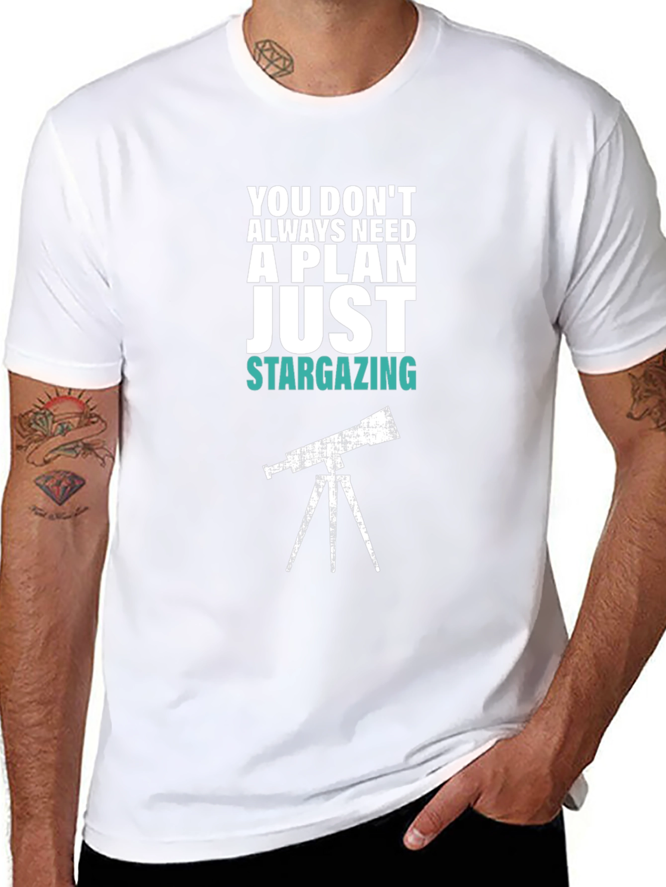 Stargazing Graphic Tee - Mens Black T-Shirt