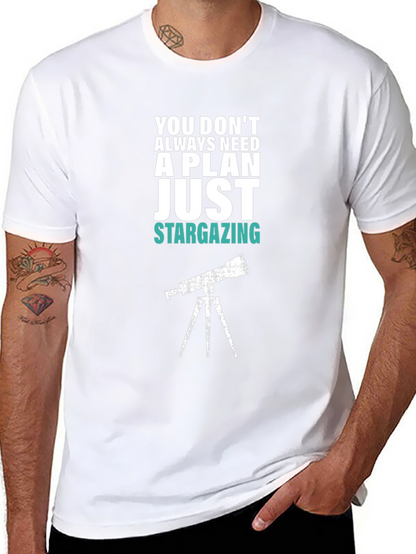 Stargazing Graphic Tee - Mens Black T-Shirt