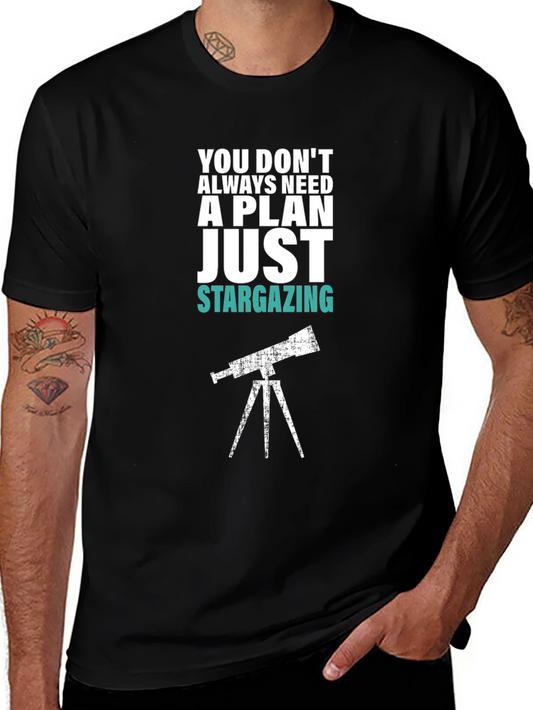 Stargazing Graphic Tee - Mens Black T-Shirt