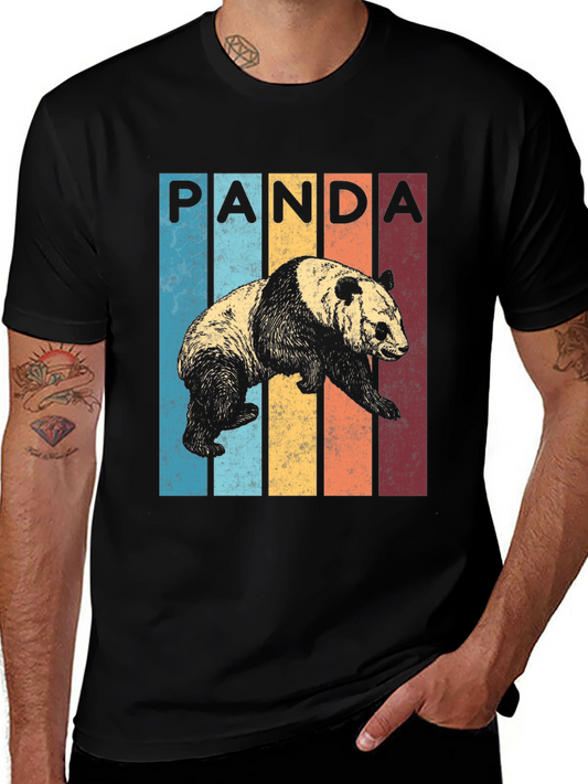 Vintage Panda Graphic Tee - Unisex Retro Style