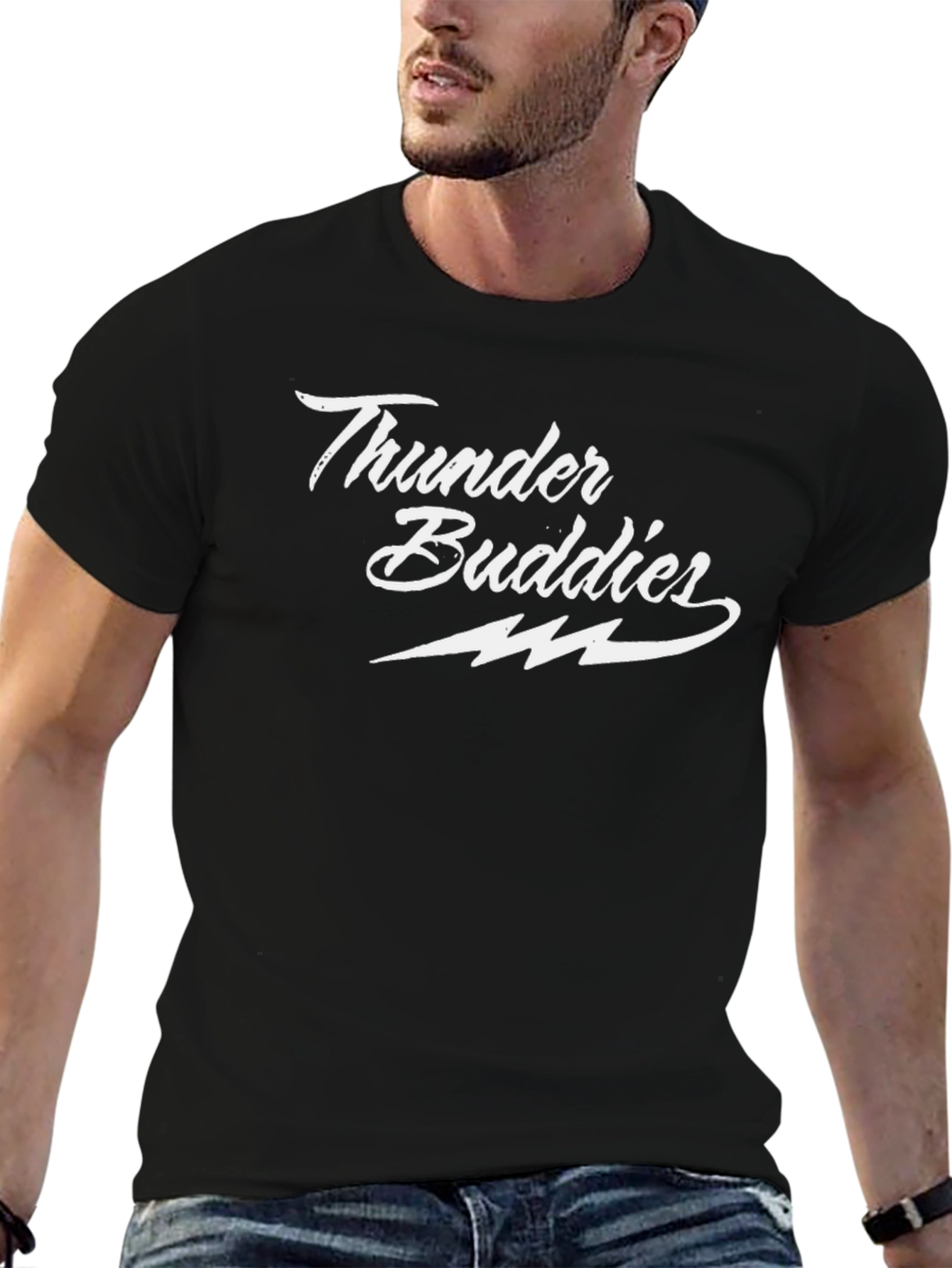 Thunder Buddies Black Graphic T-Shirt