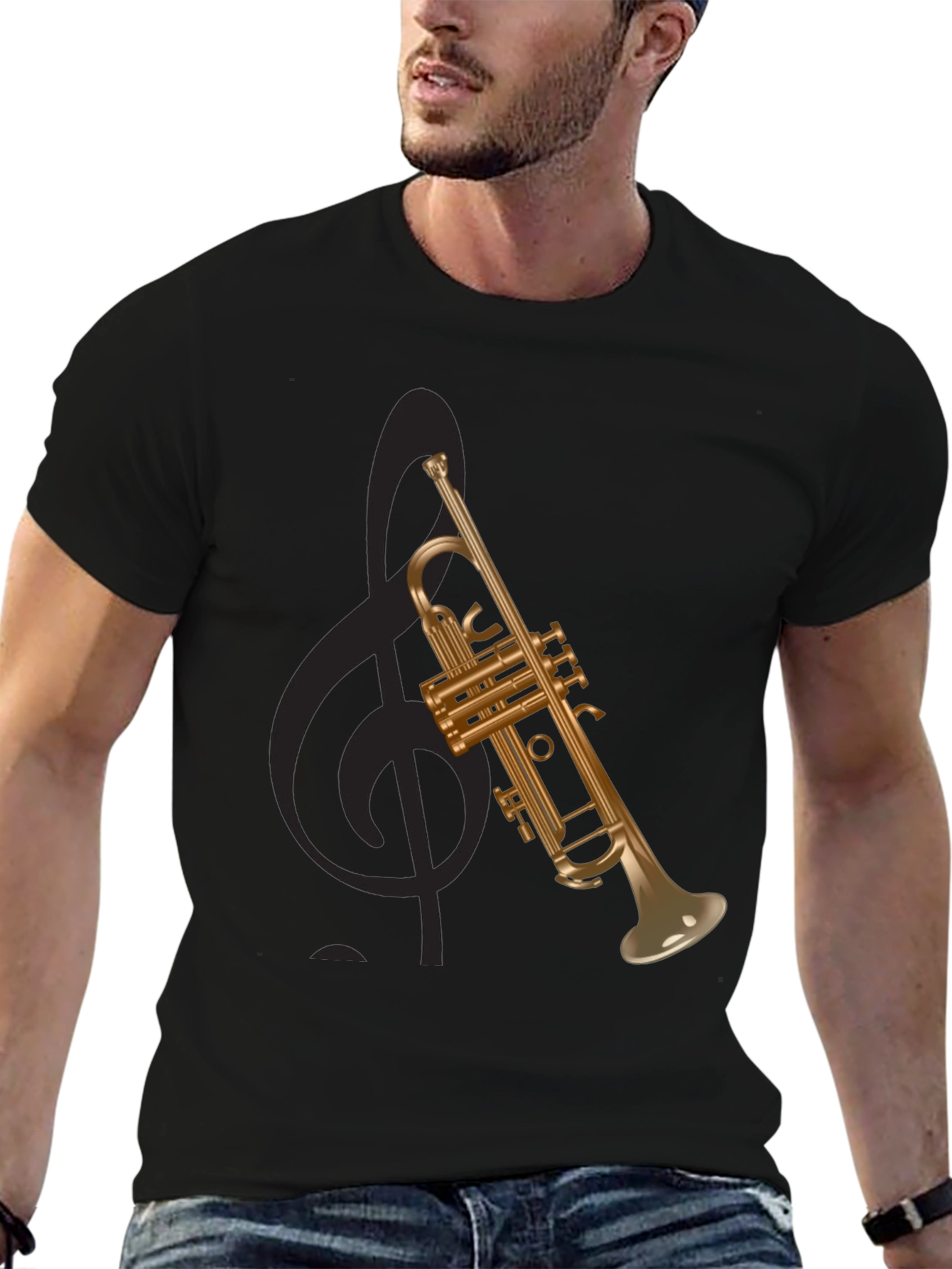 Trumpet Graphic Tee - Musical Instrument T-Shirt