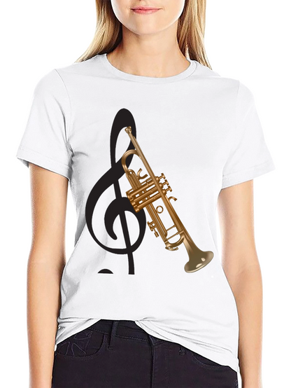 Trumpet Graphic Tee - Musical Instrument T-Shirt