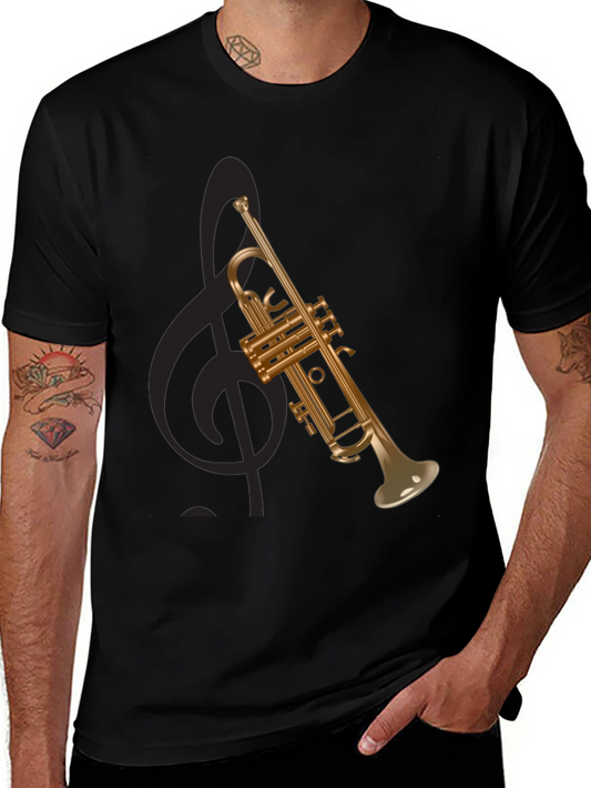 Trumpet Graphic Tee - Musical Instrument T-Shirt