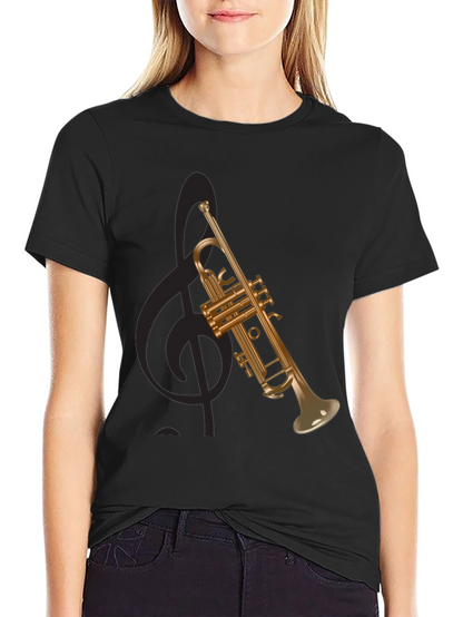 Trumpet Graphic Tee - Musical Instrument T-Shirt