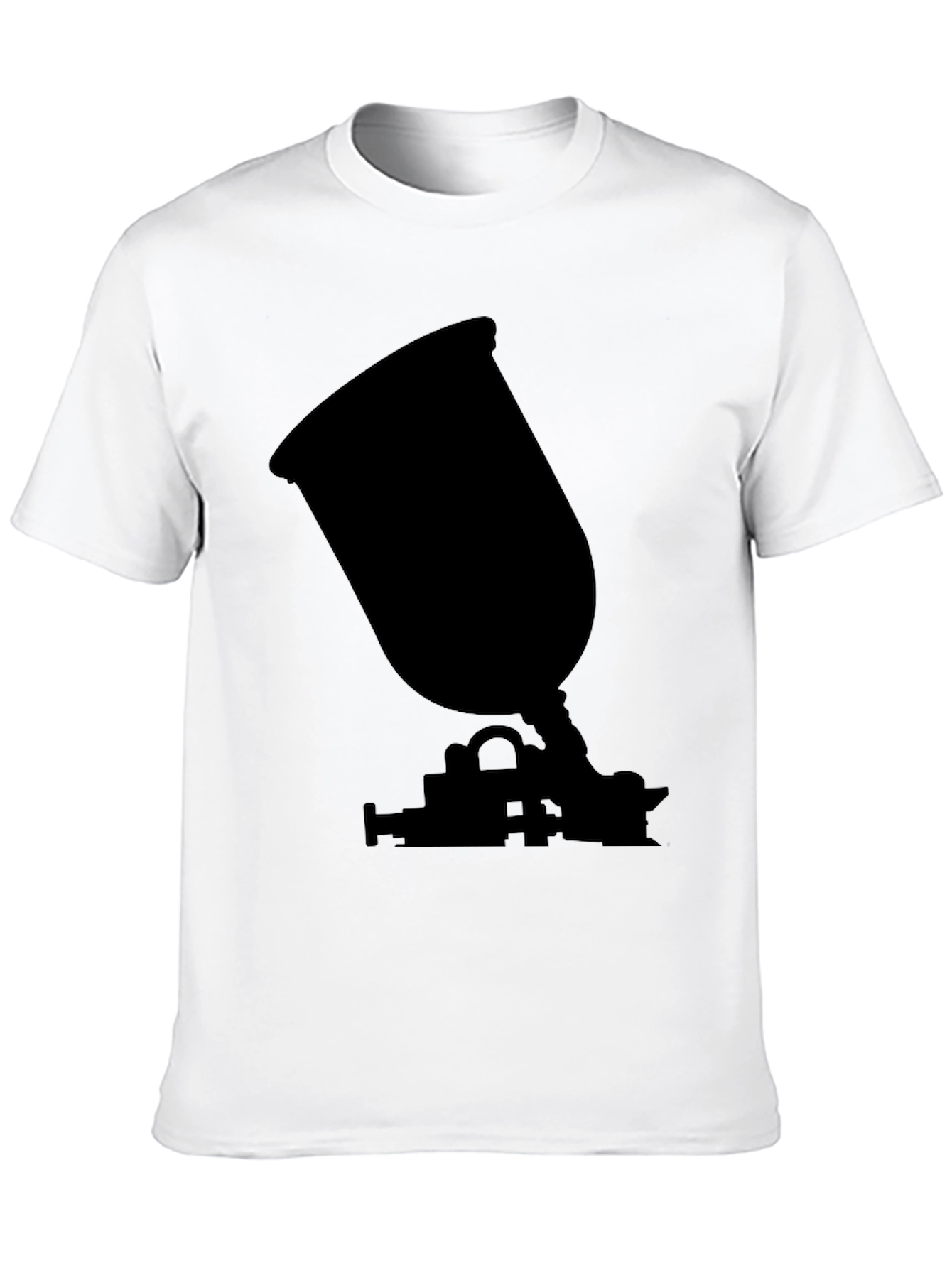 Spray Gun Silhouette Black T-Shirt