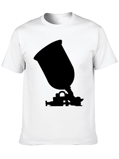 Spray Gun Silhouette Black T-Shirt