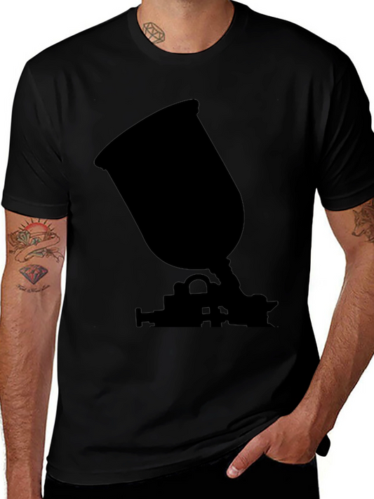 Spray Gun Silhouette Black T-Shirt