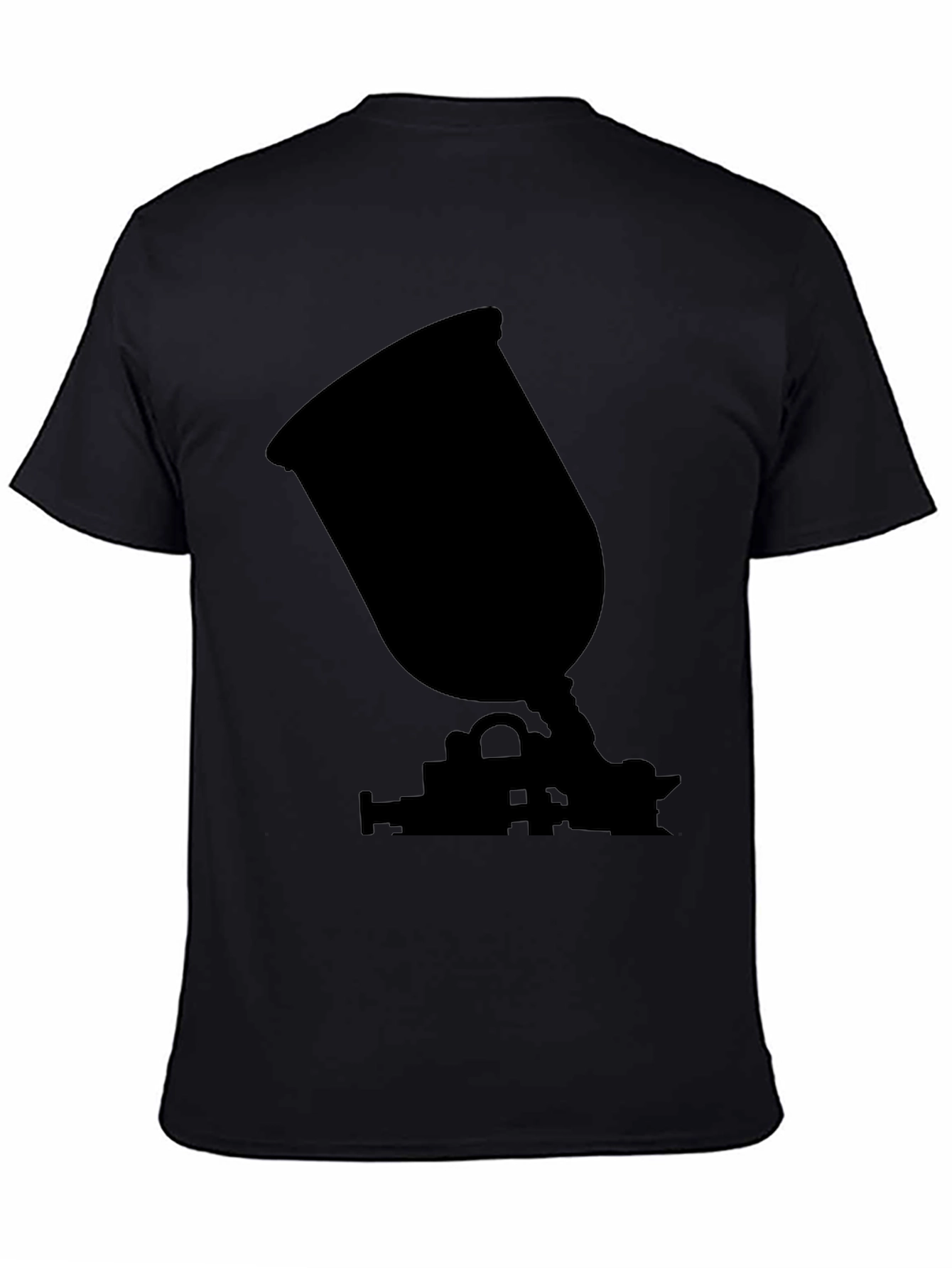 Spray Gun Silhouette Black T-Shirt