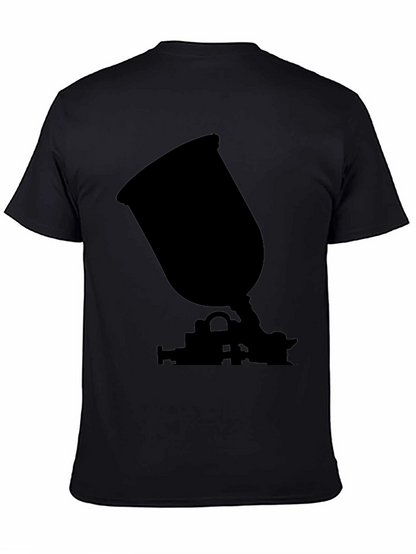 Spray Gun Silhouette Black T-Shirt
