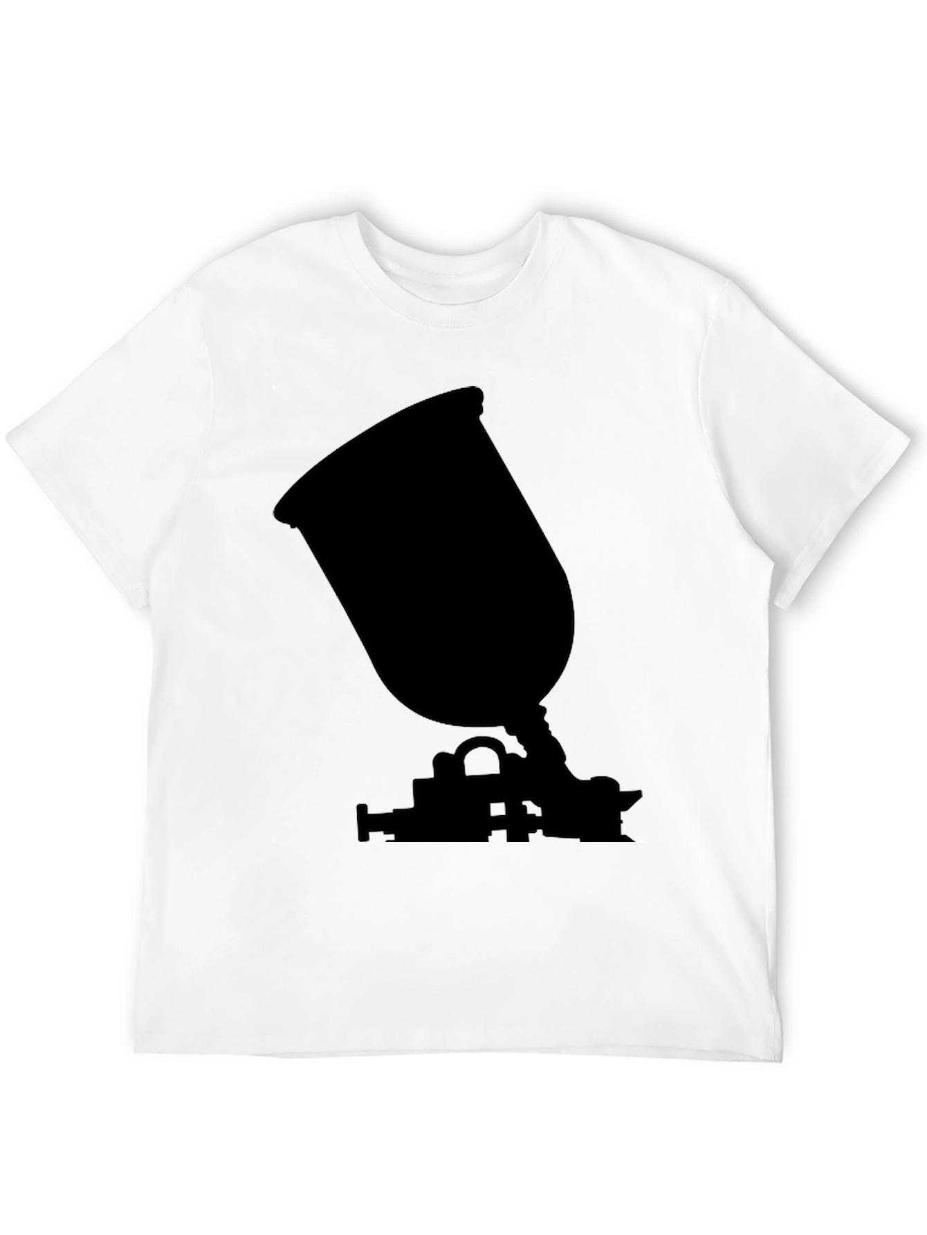 Spray Gun Silhouette Black T-Shirt
