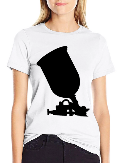 Spray Gun Silhouette Black T-Shirt