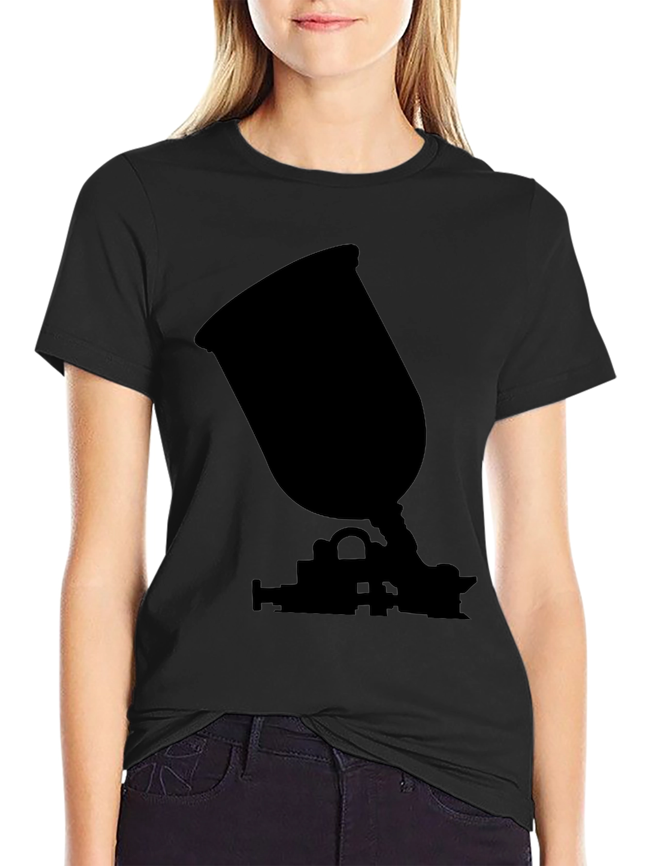Spray Gun Silhouette Black T-Shirt