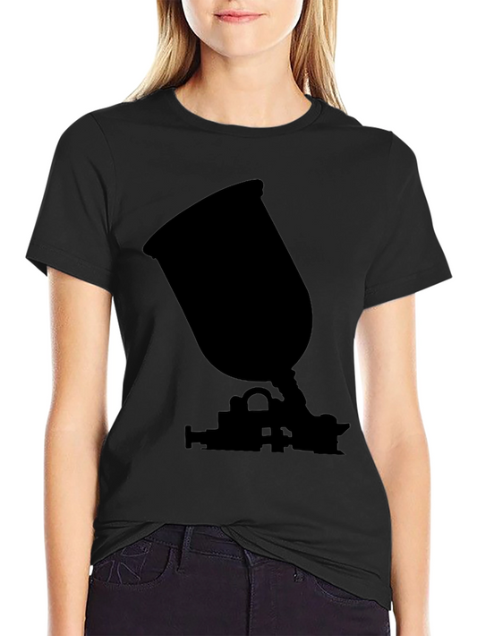Spray Gun Silhouette Black T-Shirt