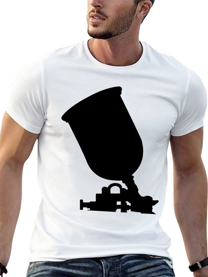 Spray Gun Silhouette Black T-Shirt