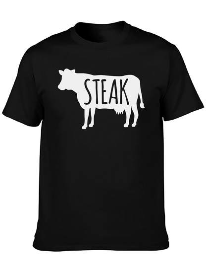 Steak Cow Graphic T-Shirt - Funny Meat Lover Tee